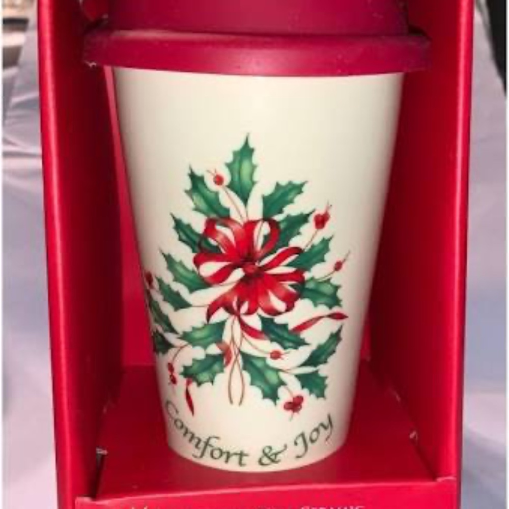Lenox Holiday Comfort & Joy Thermal Travel Mug